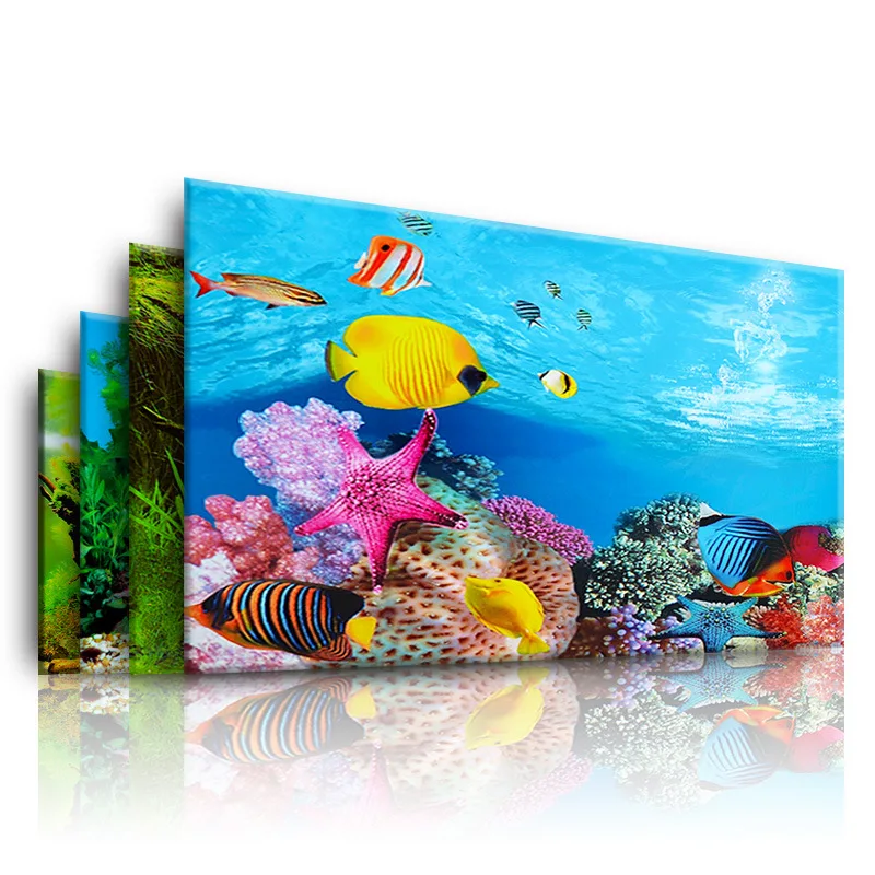 Aquarium Planted Background - Akvaryum için arka plan 3d Etiket