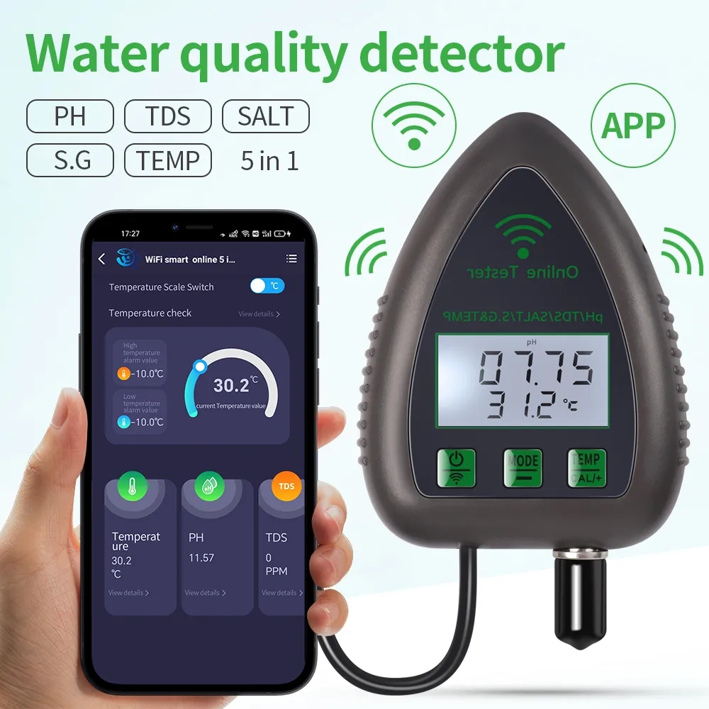 Planted Aquarium Test Kit - Tuya WiFi 5 in1 su kalitesi