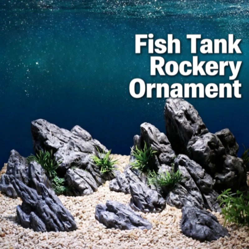 Aquarium Planted Background - Akvaryum Dekor Simülasyon Taş Döşeli Peyzaj