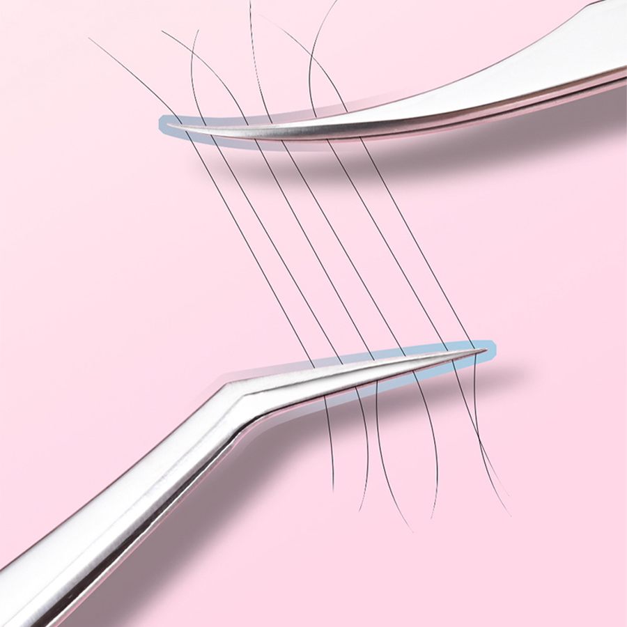 Planted Clip Tweezers - Paslanmaz Çelik Kirpik Cımbızı Yüksek Yoğunluklu