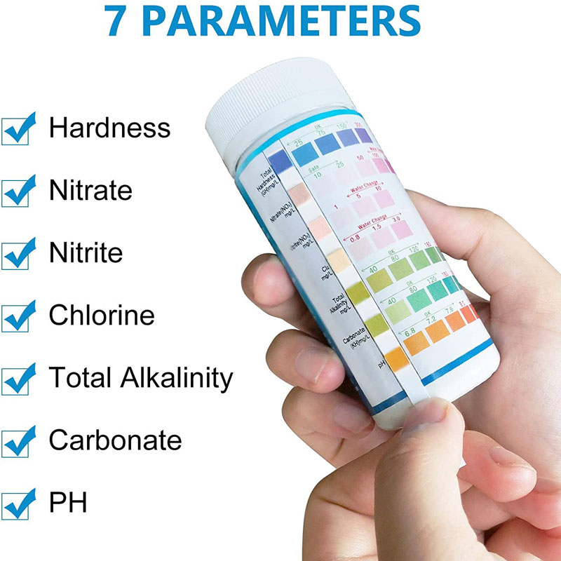 Planted Aquarium Test Kit - 7-IN-1 Akvaryum Test Şeritleri 100 adet