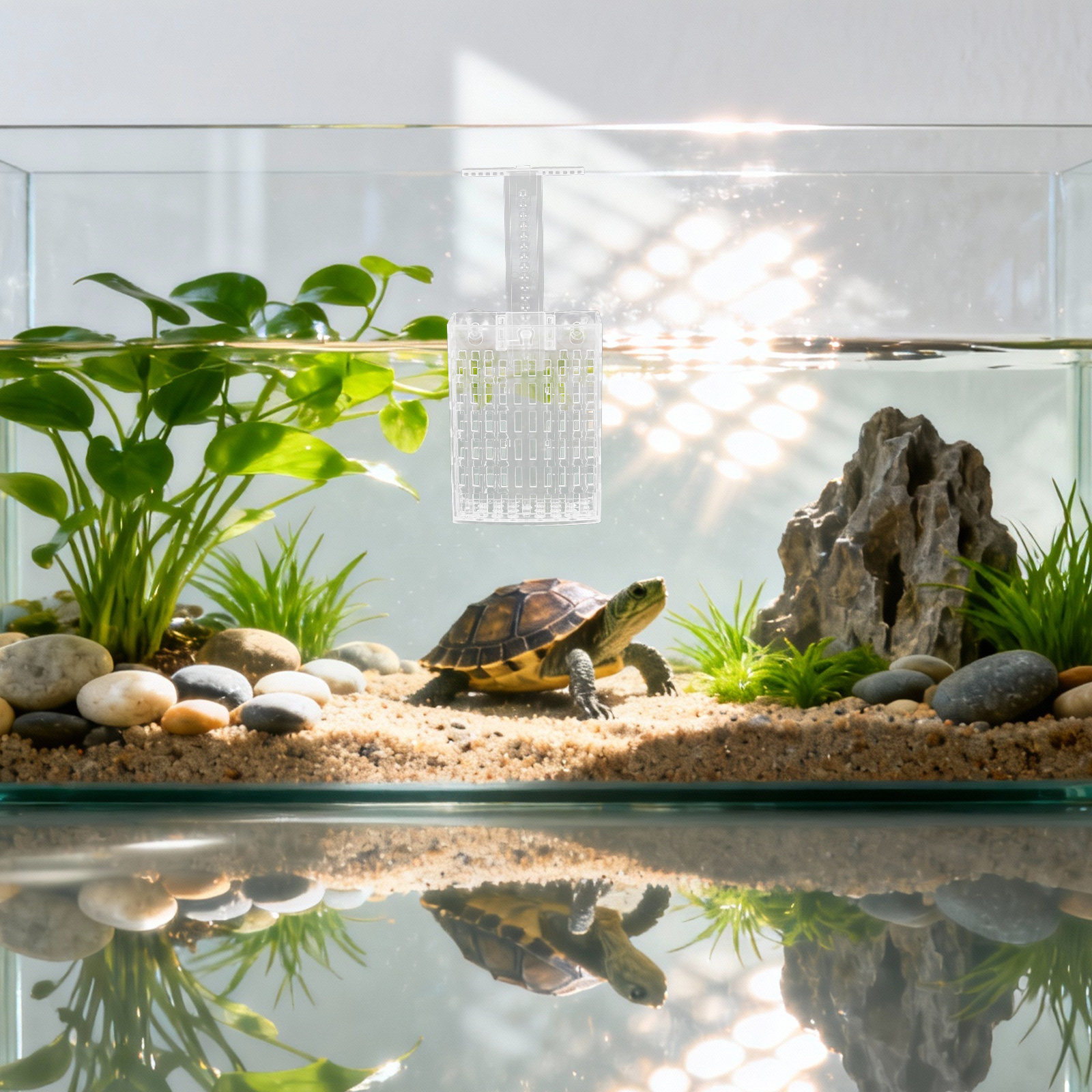 Aquarium Plant Holder - 2'li Set Şeffaf Akvaryum Bitki Tutucu