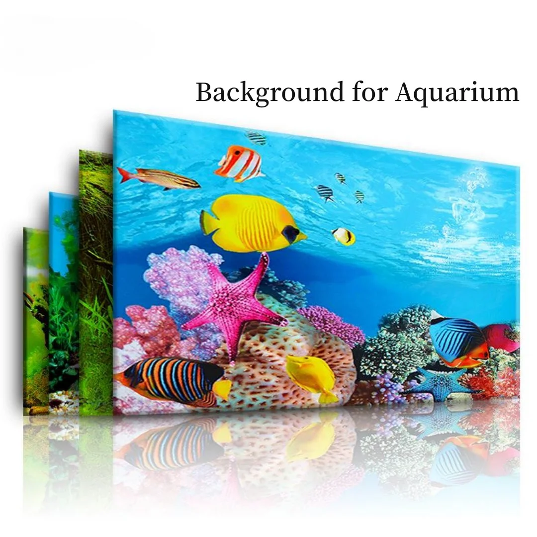 Aquarium Plant Design - Arka plan Akvaryum 3D Etiket Posteri