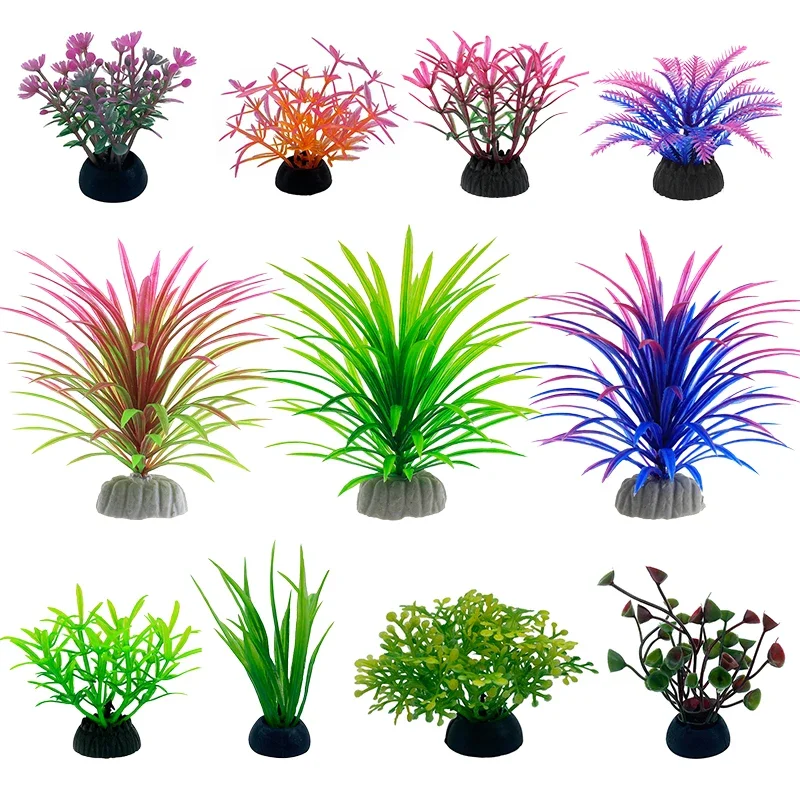 Aquarium Plant Design - PVC Akvaryum Dekoratif Simülasyon Yapay Yapraklar