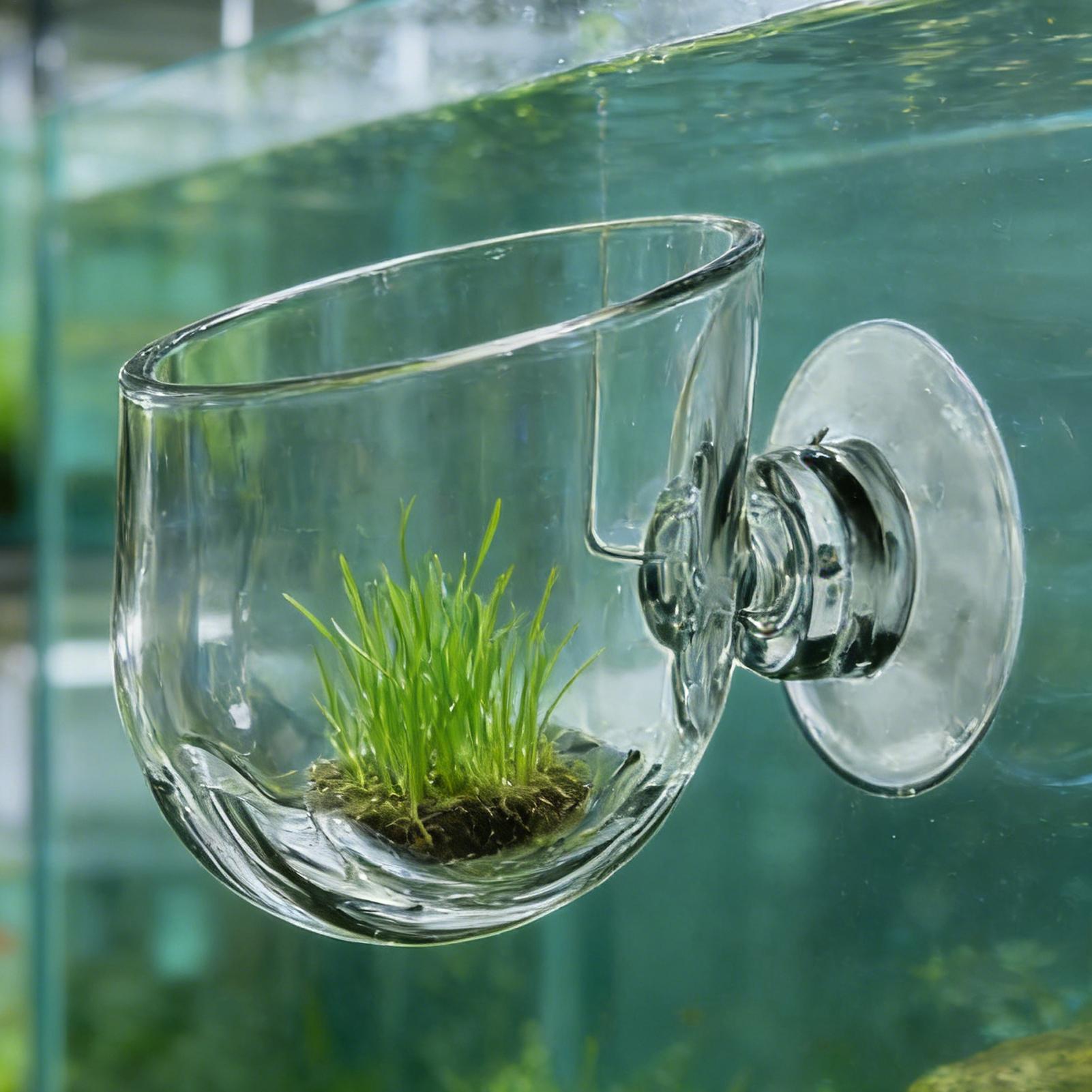 Aquarium Planted Background - Akrilik Akvaryum Bitki Tutucu Şeffaf Vakumlu