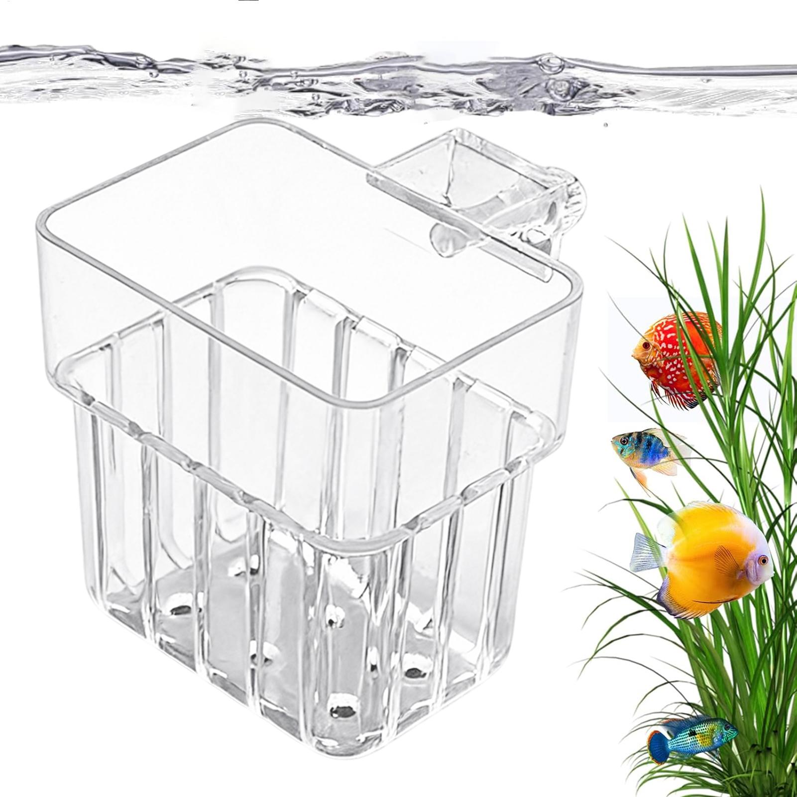 Aquarium Plant Holder - Akvaryum Şeffaf Askı Potu Asılabilir Akvaryum