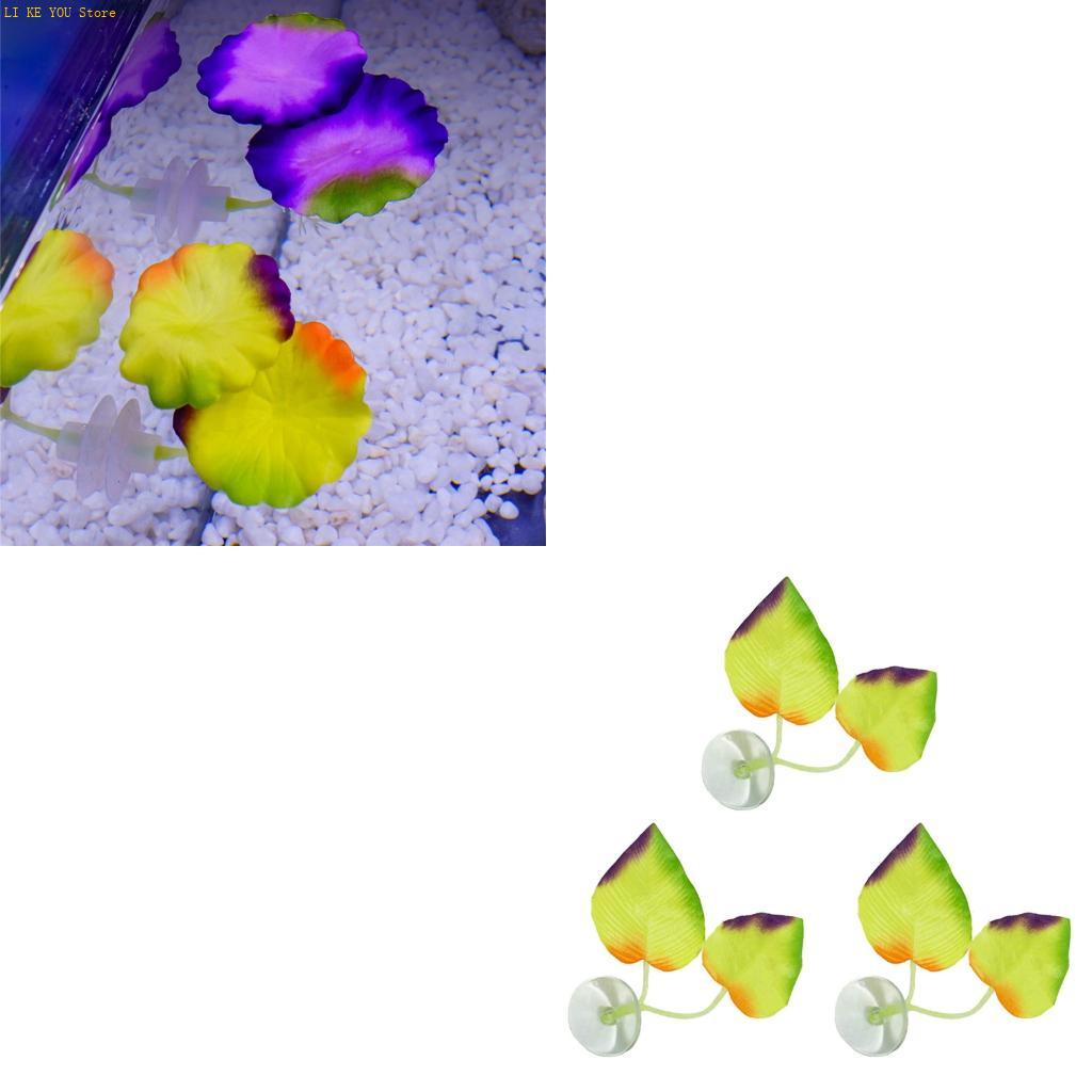 Aquarium Planted Background - W3JE 3 Adet Yapay Renkli Tesisi