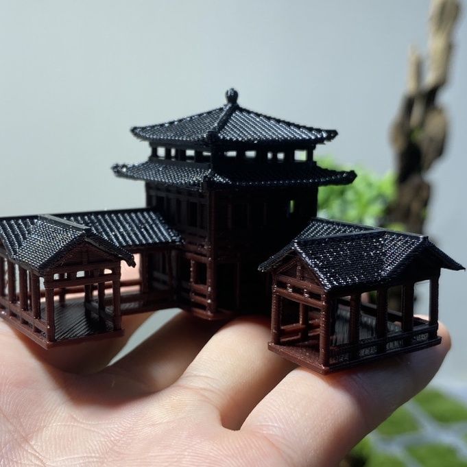 Plastik çin tarzı antik mimari - Planted Aquarium Models incelemesi ve fiyatı
