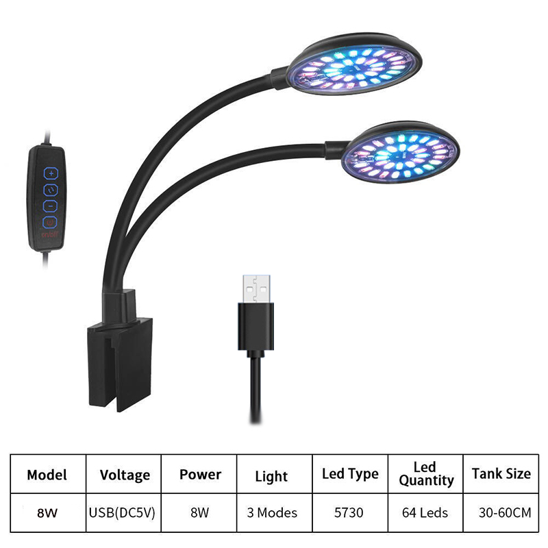 USB Akvaryum LED Işık Balık Ta - Aquarium Plant Grow Light incelemesi ve fiyatı